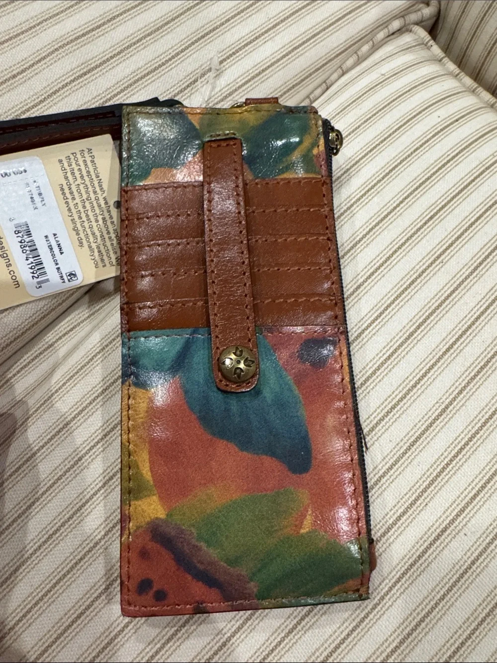 Patricia Nash Alanna water butterfly card holder wallet NWT